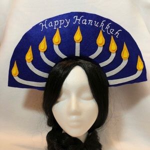 Happy Hanukkah Headband Crown